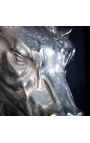 Large aluminum wall decoration "Bull's head"