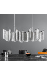 "Allure" chandelier 118 cm length in silver-coloured metal