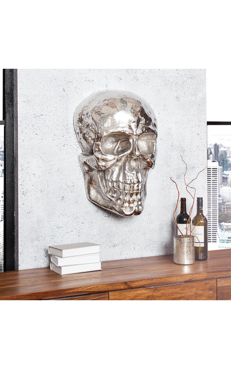 Gran decoración de pared de aluminio Skull