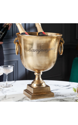 Golden aluminum champagne bucket