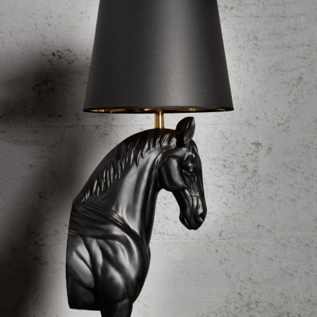 Lampada da terra design velluto nero paralume tortora con oro - Rich