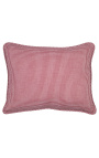 Rood en wit gecontroleerd "Vichy" rectangular cushion met piping 35 x 45