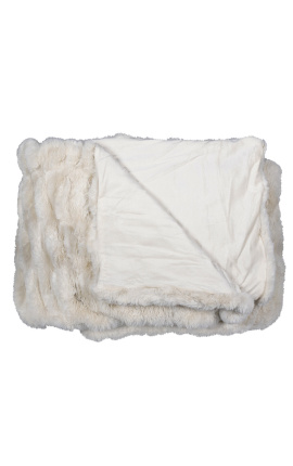 Beige faux fur blanket 180 x 130