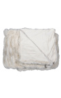 Beige faux fur throw 130 x 180