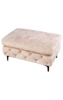 Benki "Rea" Art Deco Chesterfield suunnittelu champagne velvetissä