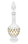 Decantador de cristal (mejor) con patrón floral grabado en oro