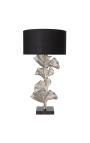 Moderne Lampe "Ginkgo Blätter" silber aluminium