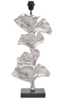 Moderne Lampe "Ginkgo Blätter" silber aluminium