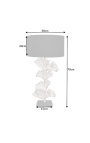 Moderne Lampe "Ginkgo Blätter" silber aluminium