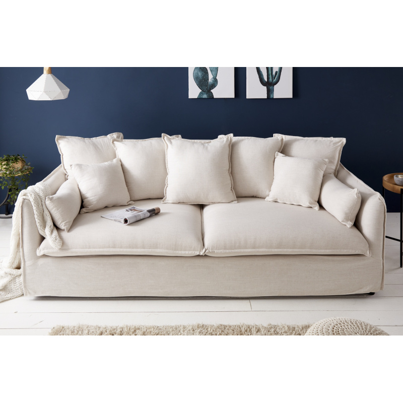 Buy Lounging Hound Sofa Protector Cushion in Natural Ecru from