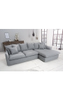 Sofa u kutu 255 cm CELESTE sivo platno