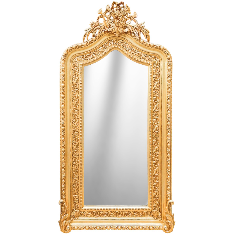 Espejo de estilo barroco tallado a mano, dorado en oro de 23,75 quilates -  La Maison London