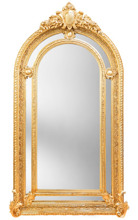 Veľmi veľké pozlatené barokné zrkadlo v Napoleone III štýl