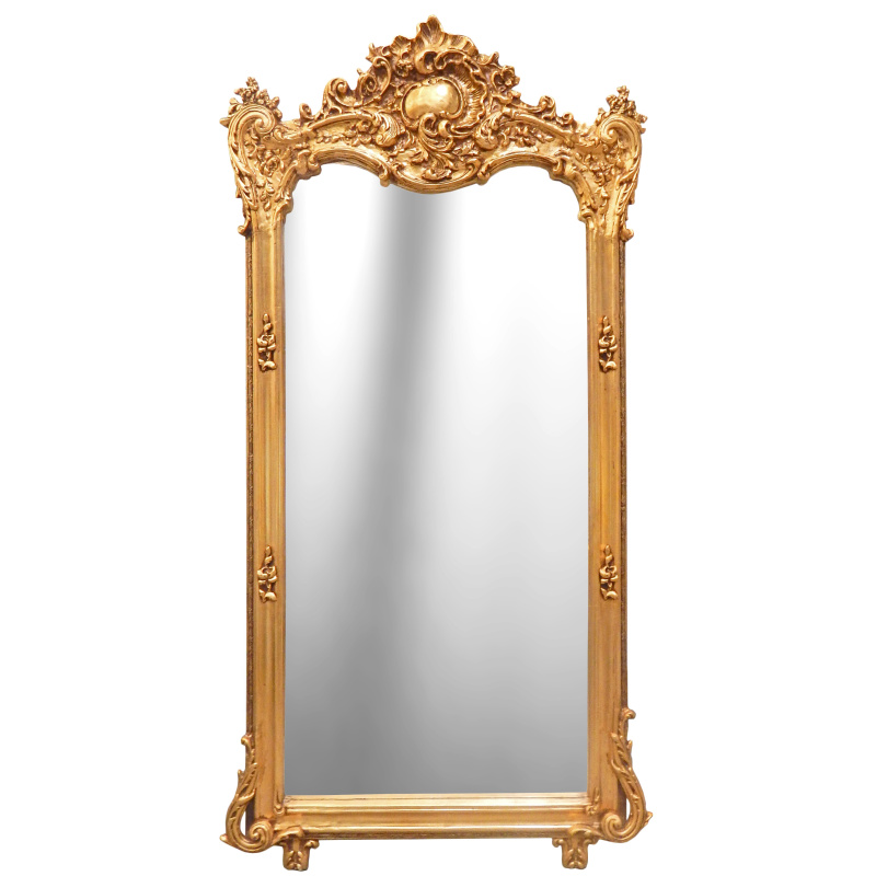 Grand Baroque mirror gilt rectangular