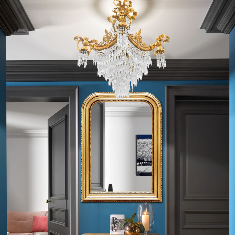 Isla Silver Gold Louis Philippe Floor Mirror