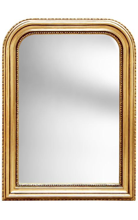 Mirror Louis Philippe style gilt beveled mirror