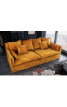 3 seater sofa CELESTE in mustard color velvet