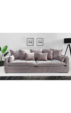 3 personers sofa CELESTE i taupe fløjl