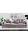 3 personers sofa CELESTE i taupe fløjl