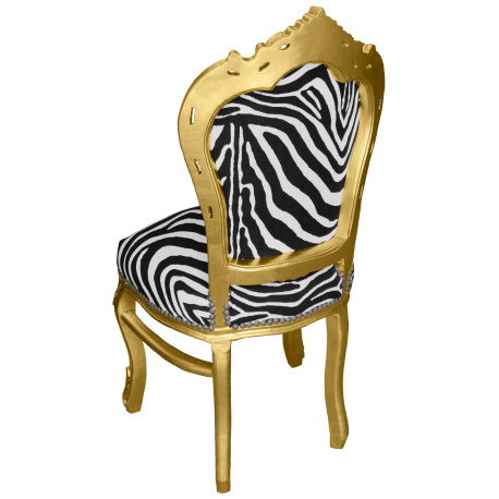 Painted Ostrich Egg - Black & Gold Zebra Stripe