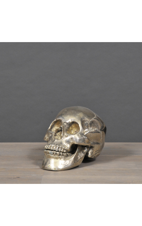 Calavera de metall de plata - Mida L (20 cm)