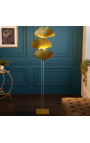 "Ginkgo" golvlampa i mässing-färgad metall,Konst-Deco inspiration