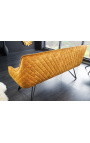 Contemporaire "Euphoriek" bench in greige velvet - 160 cm