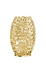 CORY steel and gold metal decorative vase - 40 cm