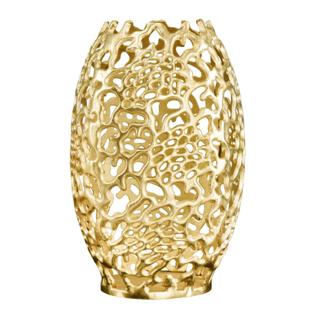 Vaso Deco CORY alluminio metallo e oro - 65 cm