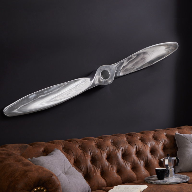 Deco 79 Metal Airplane Propeller 3 Blade Wall Decor with Aviation Detailing