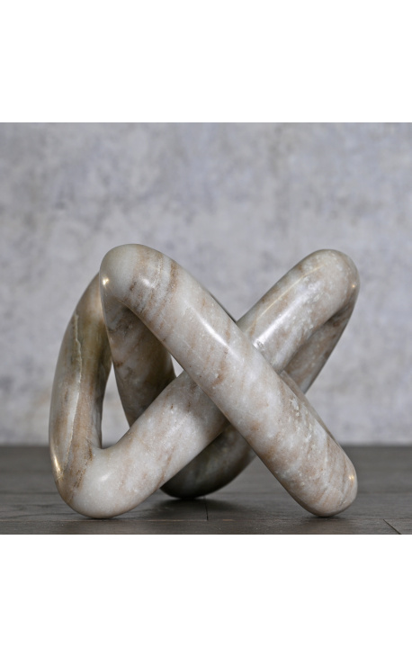 Sculpture contemporaine en marbre beige 