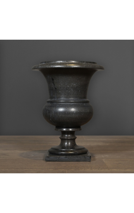 Medici Vase im 19. Stil schwarzer Marmor - Größe S