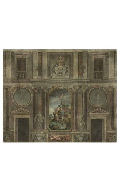 Papier peint panoramique Baroque "Les Arts" n°2" - 3,66 m x 3 m