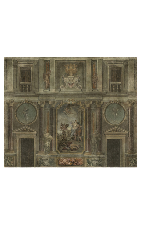 Panoramikus háttérkép Baroque "A művészetek" n°1" - 3.66 m x 3 m