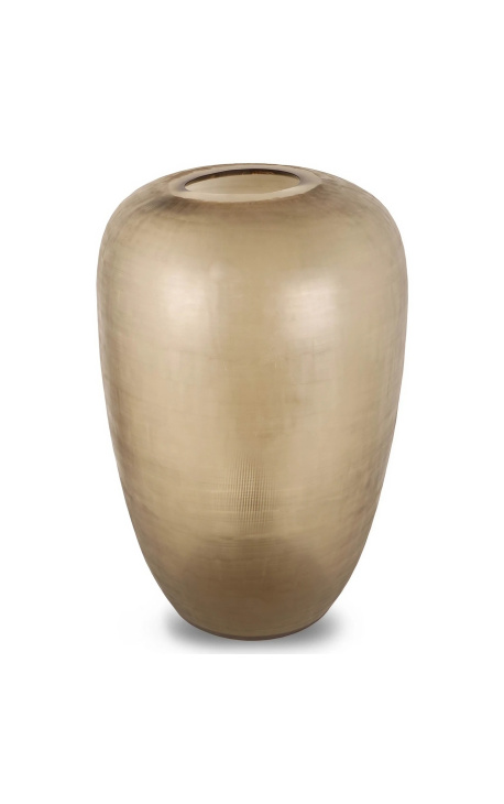 Vaso cilindrico grande "Maddy" vetro marrone chiaro beige