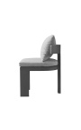 Jedálenská stolička "Aruba" svetle sivá tkanina a sivý antracit