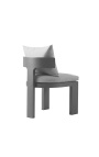 Jedálenská stolička "Aruba" svetle sivá tkanina a sivý antracit