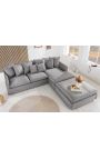 Sofa u kutu 255 cm CELESTE sivo platno