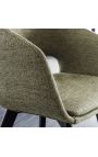 Набор из 2 столовых стульев "Youkina" дизайн в зеленой ткани