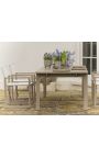 Grande table de repas extensible "Nai Harn" couleur taupe en aluminium