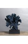 Coral Stylophora Pistillata blu montato su base di legno - Modello 2