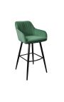 2 baro kėdžių rinkinys "Siena" smaragdo spalvos žalios spalvos sviesto dizainas