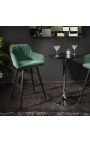 Set av to barstoler "Sienna" designet i smaragdgrønn fløyte
