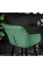 Conjunto de 2 cadeiras de bar "Sienna" design em esmeralda veludo verde