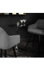 2 bar székből áll "Sienna" design szürke velvet