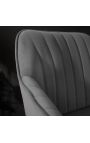 Juego de 2 sillas de barra "Sienna" diseño en terciopelo gris