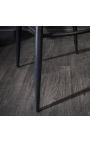 Juego de 2 sillas de barra "Sienna" diseño en terciopelo gris
