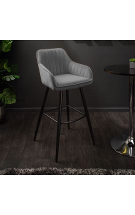 Комплект от 2 барни столчета &quot;Сиена&quot; дизайн в сив кадифе