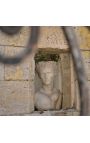 Sontuoso busto scultoreo di Augusto incoronato