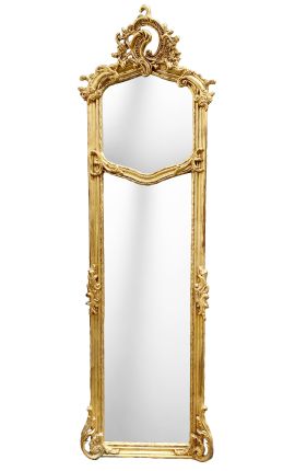 Louis XV Rocaille style psyche mirror with two mirrors